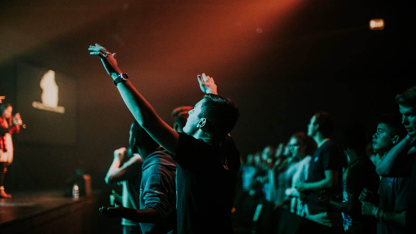 People gathered in worship and community